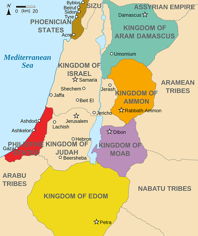 Land Of Edom Bible Map